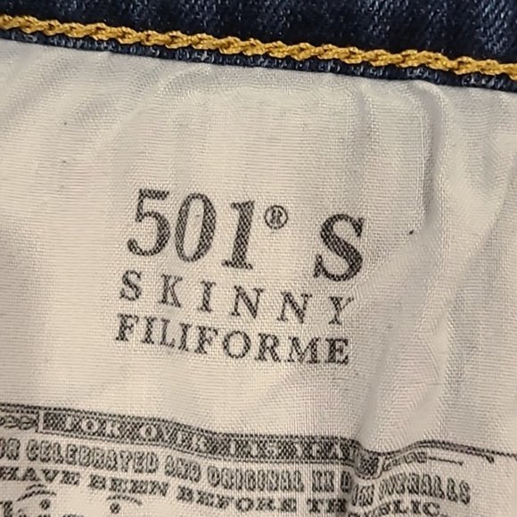 Levi's 501 button fly high rise skinny jeans - Picture 7 of 9